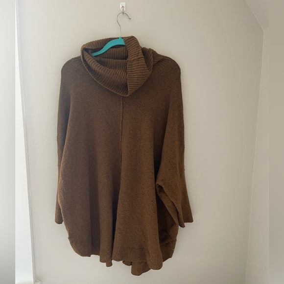 Time and Tru Sweaters - Time and Tru Brown Cowl Neck Sweater